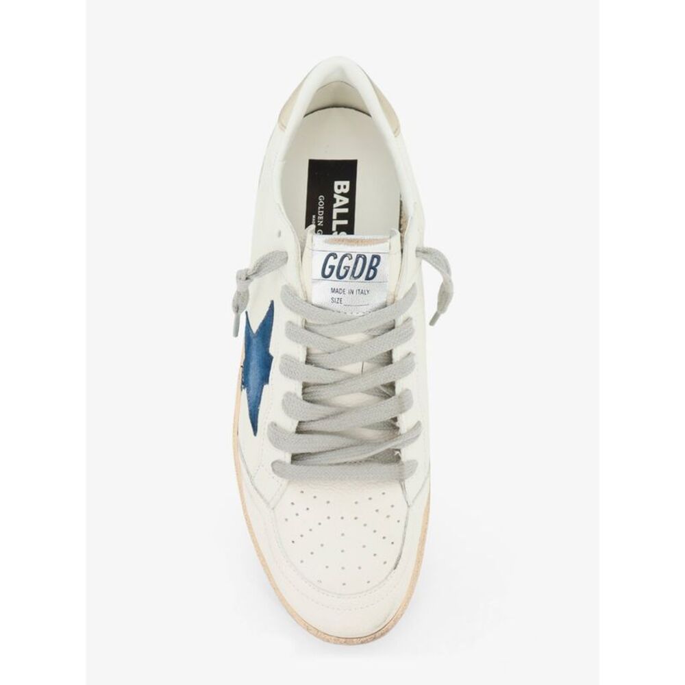 Golden Goose Deluxe Brand Men Ballstar Leather Sneakers With Iconic Side Logo - Picture 5 of 5